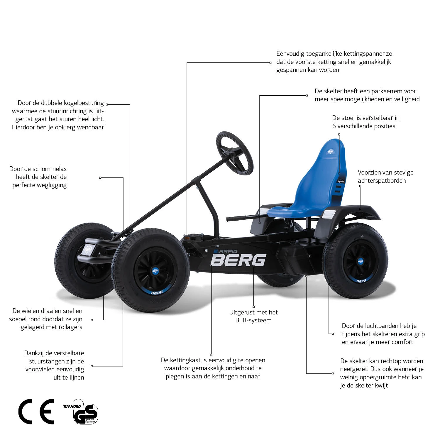 BERG Skelter XL B.Rapid Blue BFR - Afbeelding 7