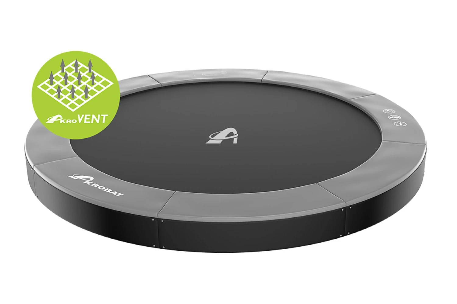 Akrobat Trampoline Flat-to-the-Ground 430 14ft Primus Antraciet Sports