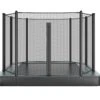 Akrobat Trampoline Flat-to-the-Ground 380×250 Orbit Antraciet Incl. Veiligheidsnet