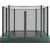 Akrobat Trampoline Flat-to-the-Ground 335×244 Orbit Groen Incl. Veiligheidsnet