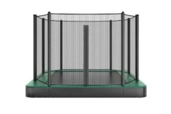 Akrobat Trampoline Flat-to-the-Ground 335×244 Orbit Groen Incl. Veiligheidsnet