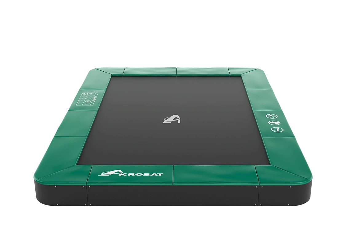 Akrobat Trampoline Flat-to-the-Ground 305×183 Orbit Groen Zonder Veiligheidsnet
