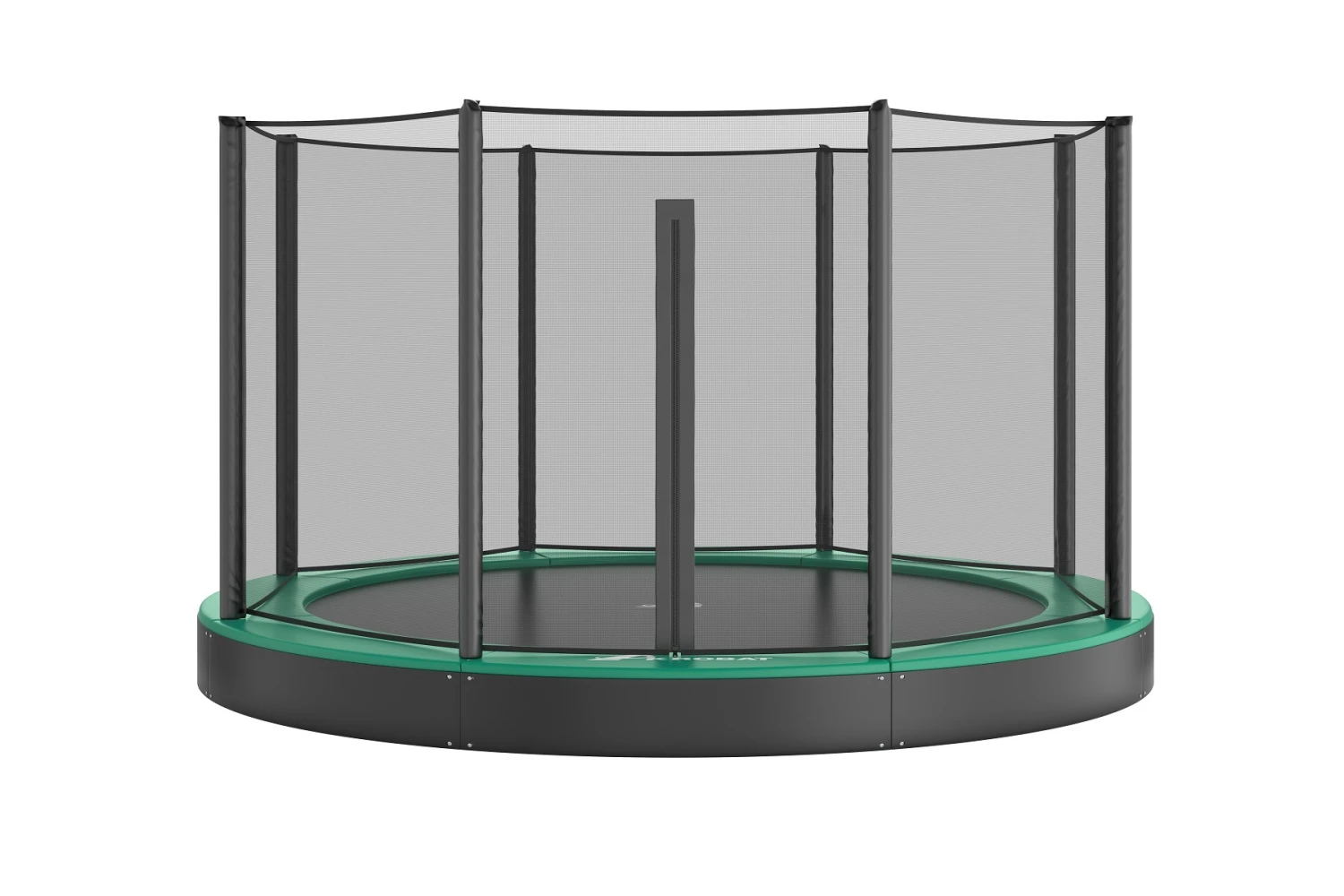 Akrobat Trampoline Flat-to-the-Ground 305 10ft Orbit Groen Incl. Veiligheidsnet