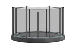 Akrobat Trampoline Flat-to-the-Ground 430 14ft Orbit Antraciet Incl. Veiligheidsnet