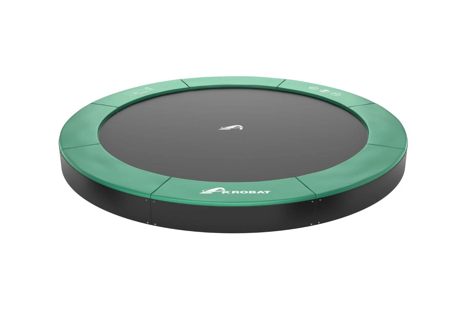 Akrobat Trampoline Flat-to-the-Ground 430 14ft Orbit Groen Zonder Veiligheidsnet