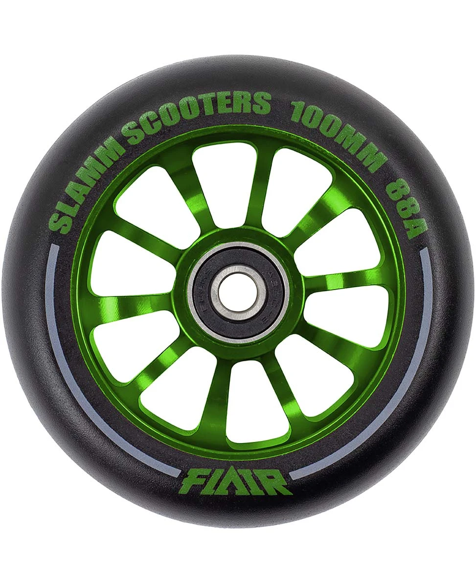 Stuntstep Wiel Aluminium 100mm Slamm Flair 2.0 Met Abec 9 Lagers In Color Zwart - Afbeelding 5