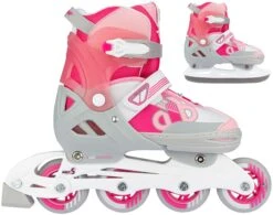 Nijdam Verstelbare Inline Skates/Schaatsen Combo Bold Berry 37-40
