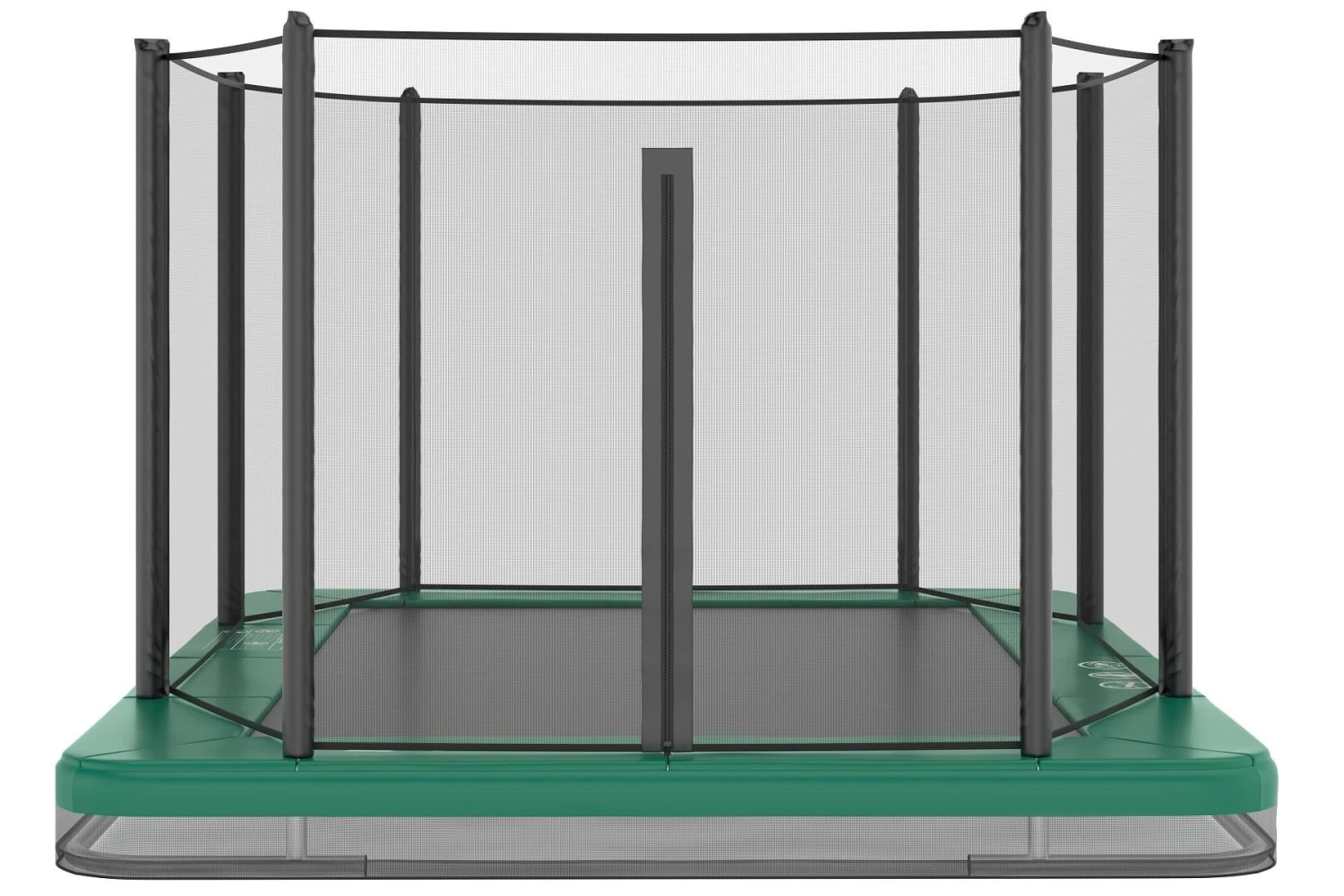 Akrobat Trampoline Inground 335×244 Orbit Groen Incl. Veiligheidsnet
