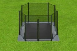 Akrobat Trampoline Flat-to-the-Ground 305×183 Orbit Antraciet Incl. Veiligheidsnet