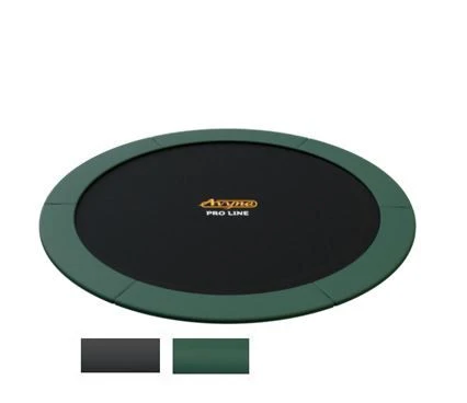Avyna Pro-Line Trampoline FlatLevel Flatground ø 430 Cm (14 Ft) Groen/grijs In Kleur Grijs