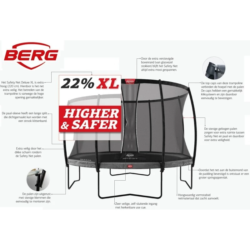BERG Elite Regular 430 Green + Safety Net DLX XL - Afbeelding 7