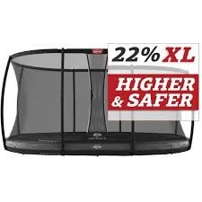 BERG Trampoline Inground Grand Elite 520 Grey + Safety Net DLX XL