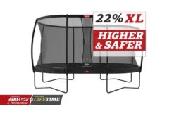 BERG Trampoline Regular Grand Champion 520 Zwart + Safety Net DLX XL