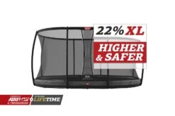 BERG Trampoline Inground Grand Champion 520 Grey + Safety Net DLX XL