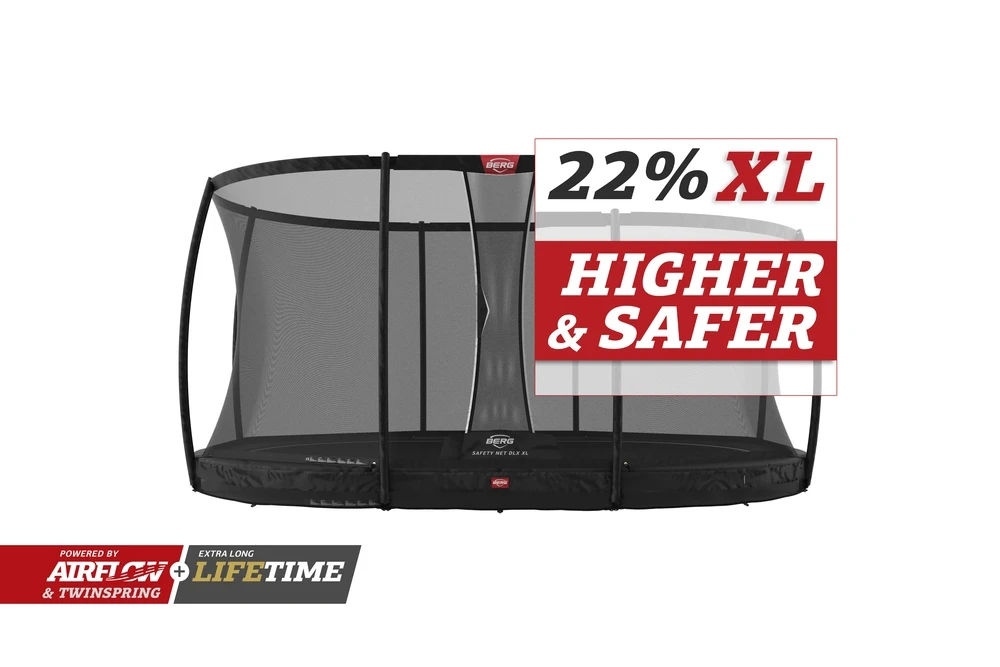 BERG Trampoline Inground Grand Champion 520 Black +SafetyNet DLX XL - Afbeelding 2