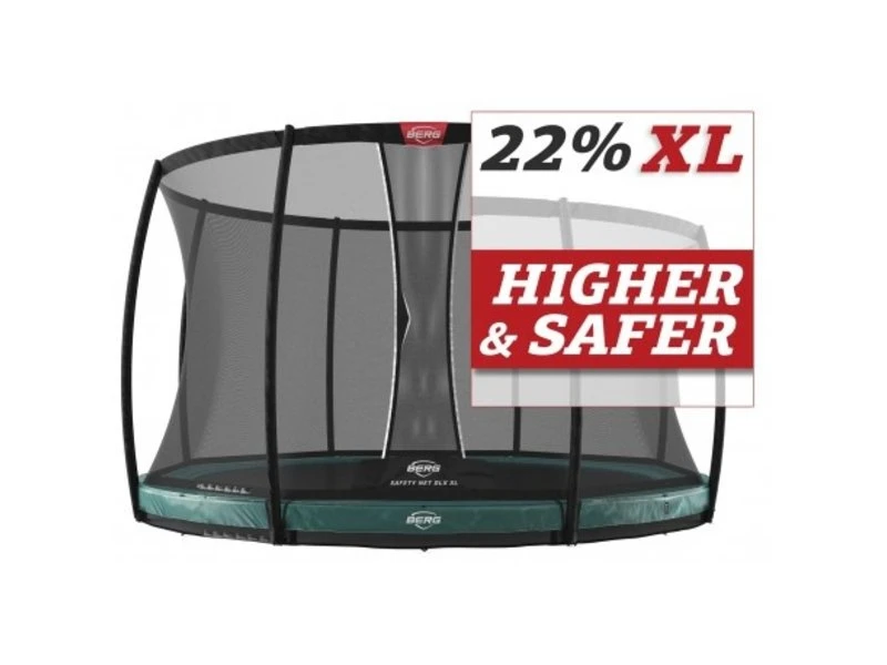 BERG Trampoline Inground Elite 430 Green + SafetyNet DLX XL - Afbeelding 2