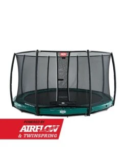 BERG Trampoline Inground Elite 430 Green + Safety Net Deluxe