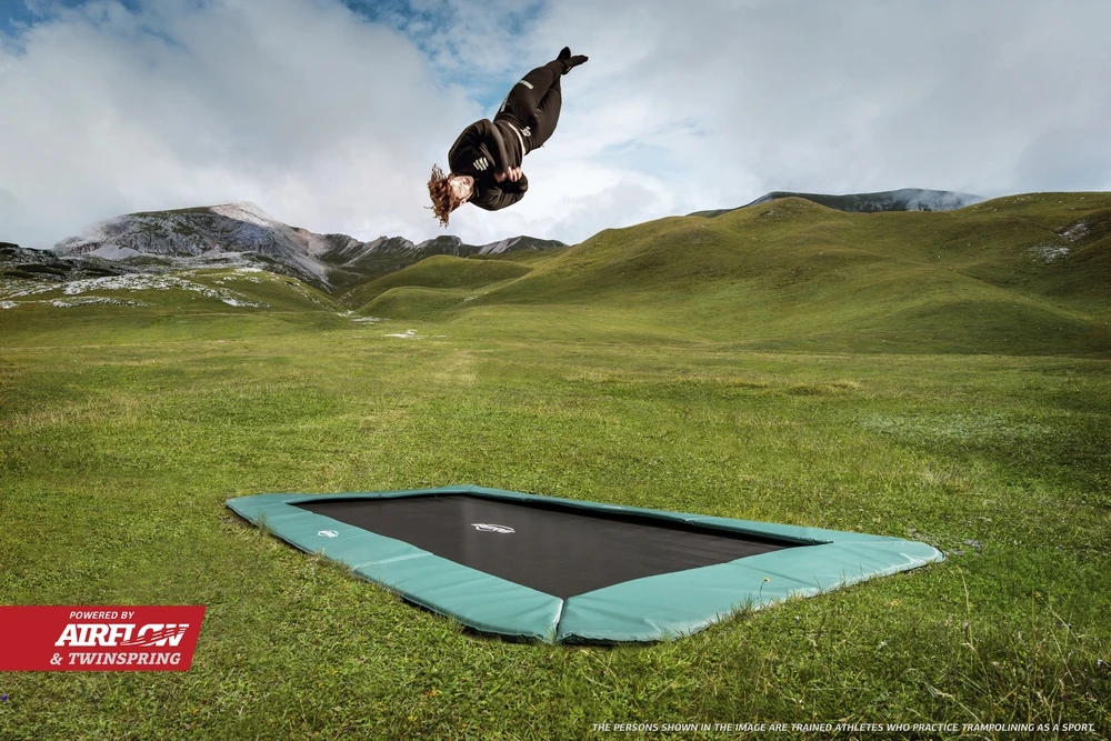 Berg Trampoline Flatground 410 X 250 In De Kleur Grijs - Afbeelding 6