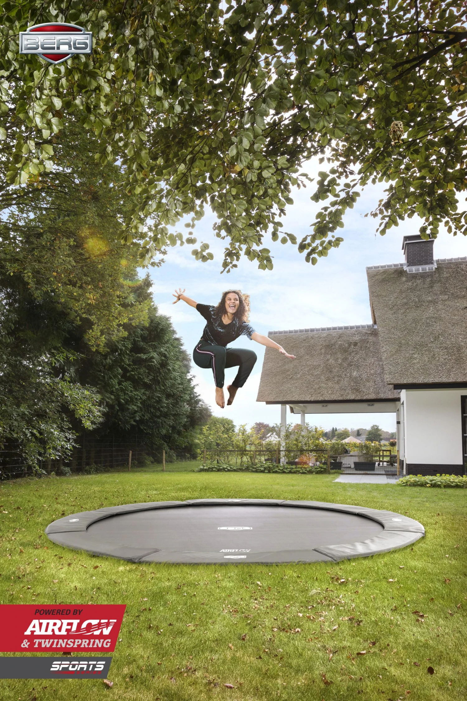 BERG Trampoline Flatground Elite 430 Grey SPORTS Airflow-Pro - Afbeelding 7