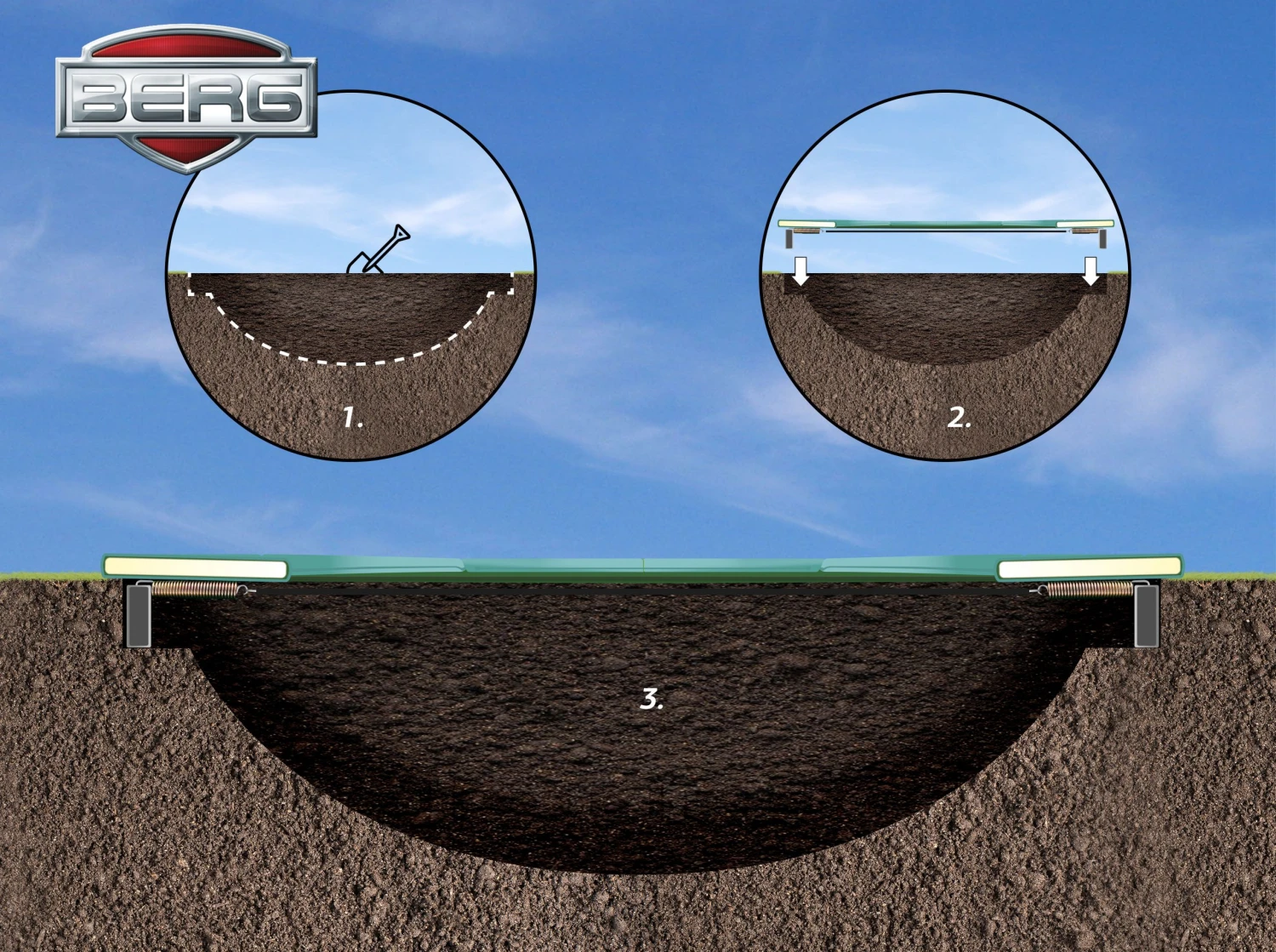 BERG Trampoline Flatground Champion 330 Black SPORTS - Afbeelding 2