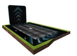 BERG Trampoline Flatground Ultim Elite 500 Black + Aerowall 2×2 SPORTS