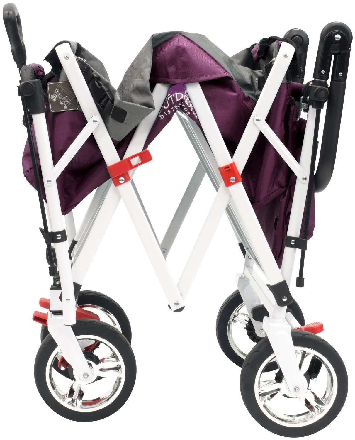 Active Outdoor Bolderkar Paars Met Zonnedak En Extra Bagagetas. Showmodel - Afbeelding 7