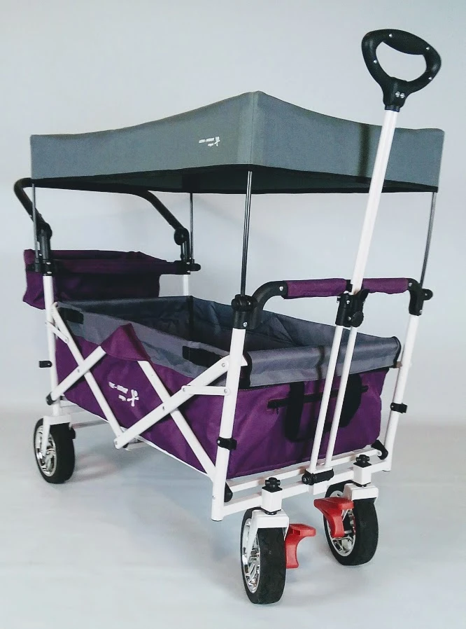 Active Outdoor Bolderkar Paars Met Zonnedak En Extra Bagagetas. Showmodel - Afbeelding 2
