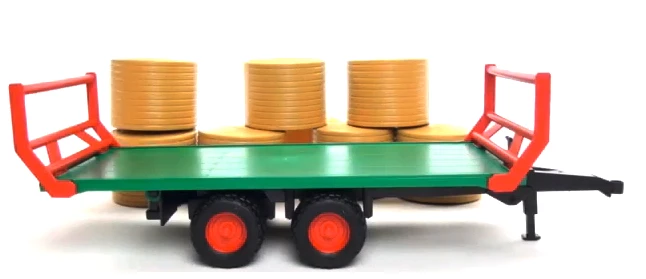 Bruder 2220 Hooibalenvervoer Tandemas-aanhanger Met 8 Balen - Afbeelding 3