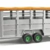 Bruder 02227 Veetransportaanhanger Met 1 Koe Schaal Livestock-trailer