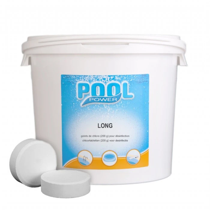 ZwembadChloor Chloortabletten Pool Power Long 5 Kg Chloor 90 Organisch - Afbeelding 2