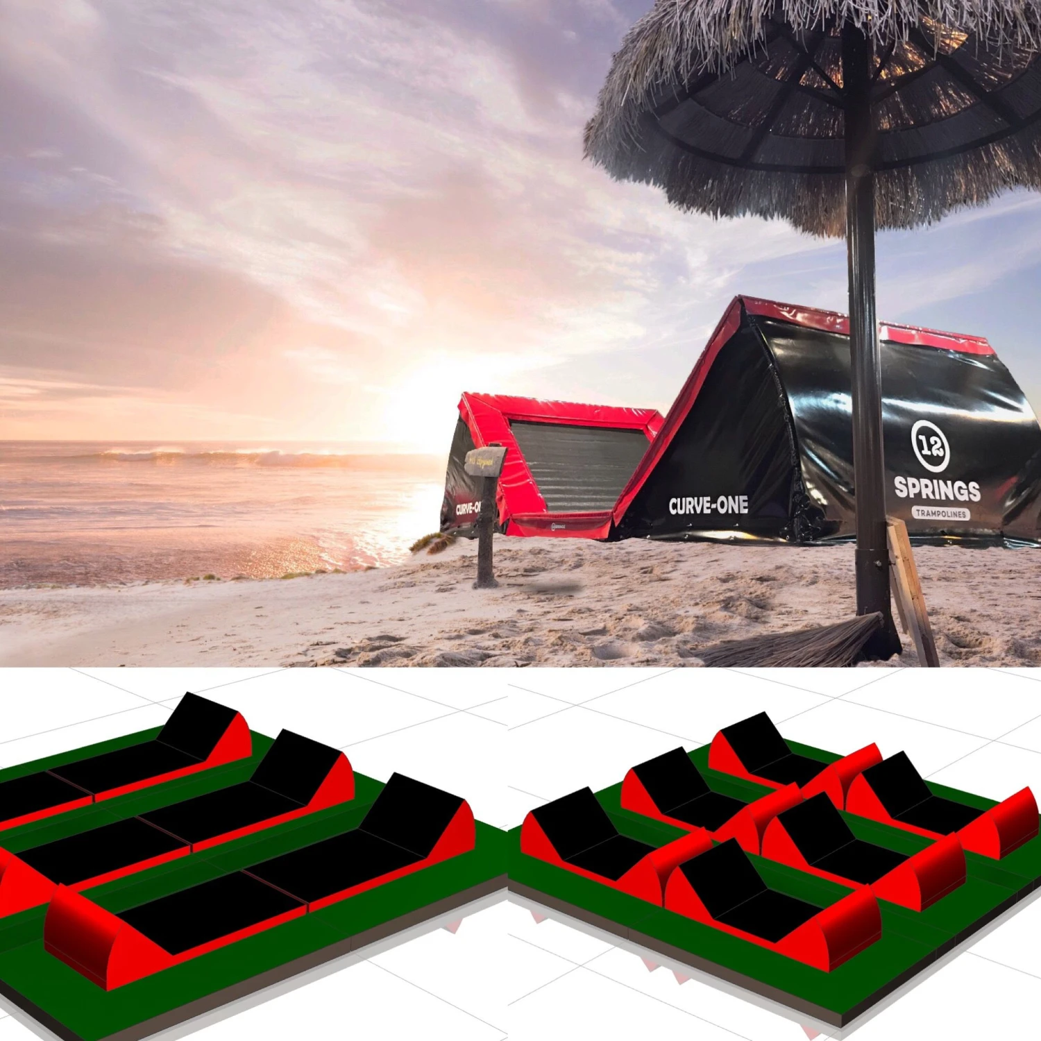 Trampoline Park 12SPRINGS CURVE-XL - Afbeelding 5