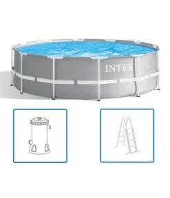 Intex 26716 Prism Frame Pool Premium 366×99 Cm. Incl Pomp + Trap