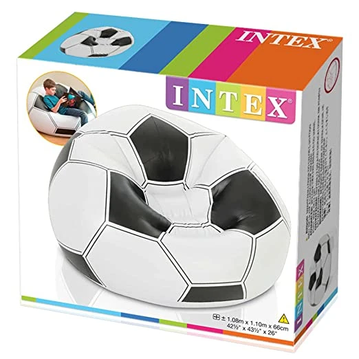 Intex 68557 Voetbal Zitstoel Opblaasbaar Beanless Bag. - Afbeelding 2