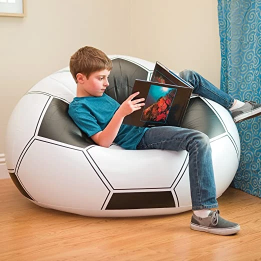 Intex 68557 Voetbal Zitstoel Opblaasbaar Beanless Bag. - Afbeelding 3