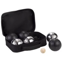 Jeu De Boules Set 6 Ballen In Tas Chroom / Zwart
