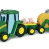Johnny Tractor Met Vee-aanhanger En Hooibalenwagen