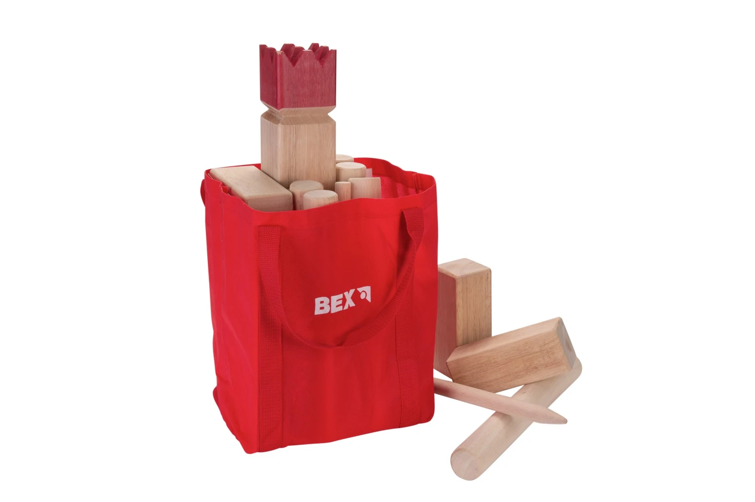 Kubb Original Red-King Rubberwood - Afbeelding 4