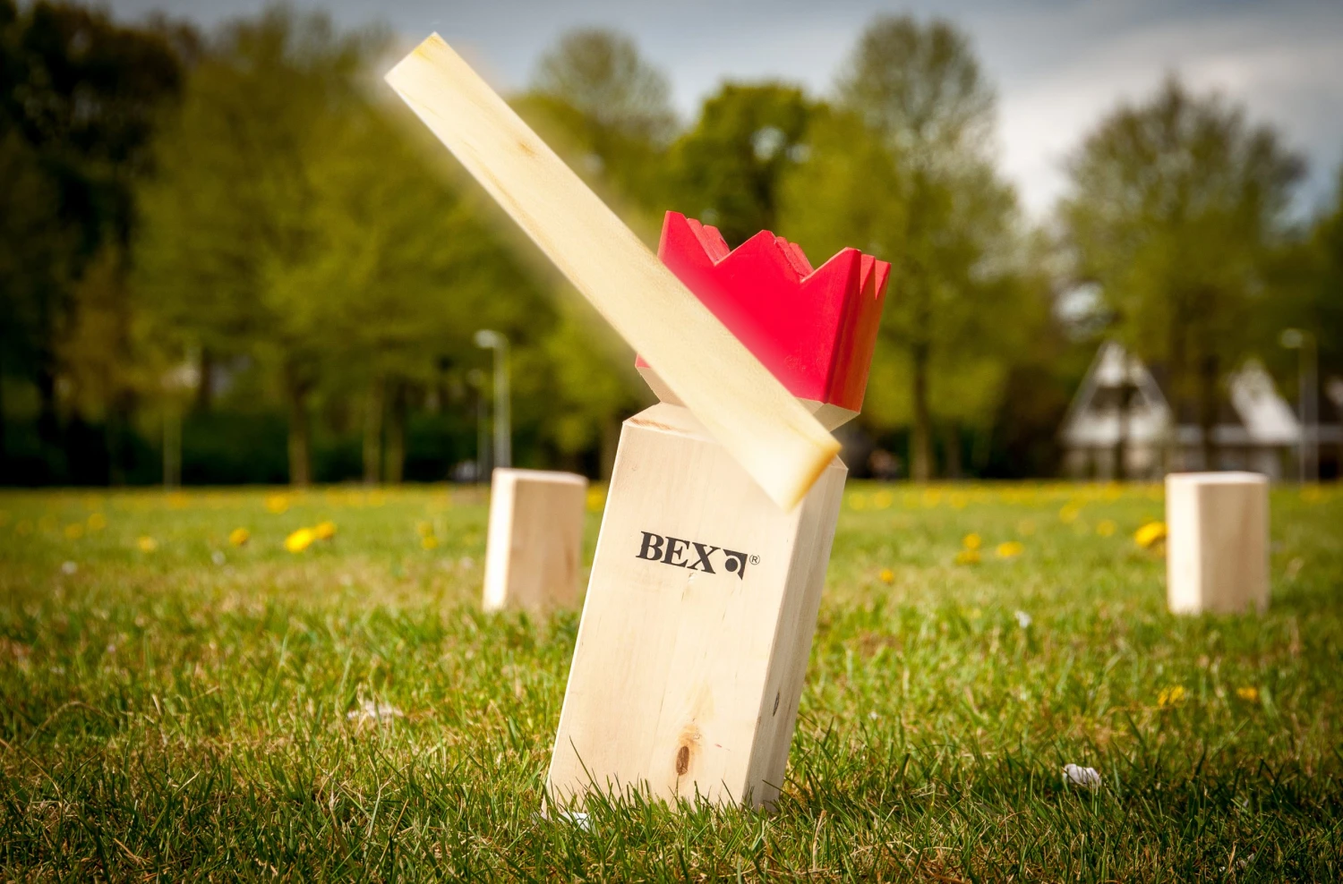 Kubb Original Red-King Rubberwood - Afbeelding 7