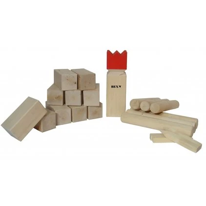 BEX Mini Kubb Original Red-King Rubberwood