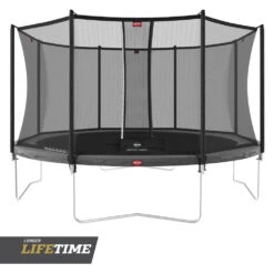 BERG Trampoline Regular Favorit 380 Grey + Safety Net Comfort