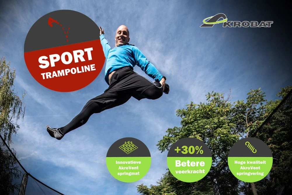 Akrobat Trampoline Inground 335×244 Primus Groen Sports - Afbeelding 3