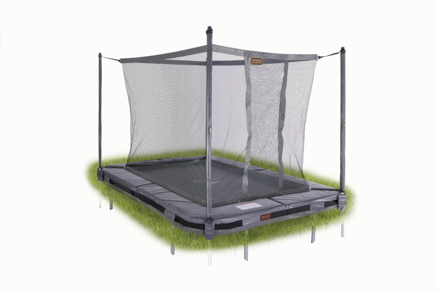 Avyna Pro-Line Trampoline Inground 238i 380x255cm Combi-BD Grijs Met Safetynet - Afbeelding 2