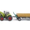 Siku 1946 Tractor Claas-met-Balengrijper En Aanhanger