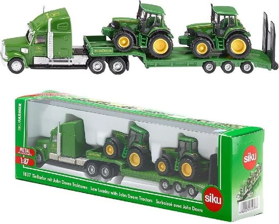 Siku 1837 Dieplader+John-Deere Tractoren - Afbeelding 4