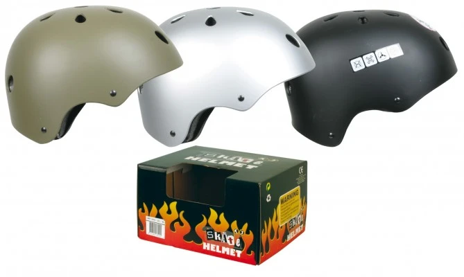 Skatehelm Skate Agressive Maat S โ Kleuren: Zwart Of Zilver - Afbeelding 2