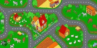 Speelkleed Boerderij Speeltapijt 95x200cm Speelmat