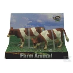 Koeien Set Van 2 Stuks Roodbont Staand Kidsglobe Schaal 1 : 32