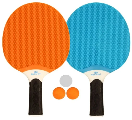 Tafeltennis Outdoor Set Get & Go Tafeltennisbat 2x En Bal 3x - Afbeelding 2