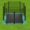 Akrobat Trampoline Flat-to-the-Ground 305×183 Orbit Groen Incl. Veiligheidsnet