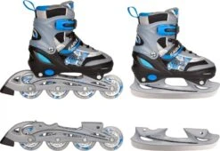 Verstelbare Inline Skates / Schaatsen Nijdam 52QZ Eagle Combo Blauw 30-33